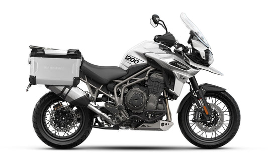 45L - Apex XL Triumph Tiger 1200 Motocicleta Side Cases Silver