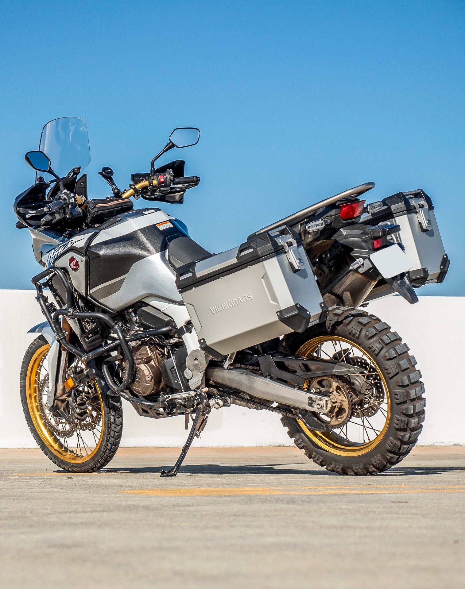 45L - Apex XL Honda CRF1000L Africa Twin/Adv Sports Aluminum Side Cases Silver
