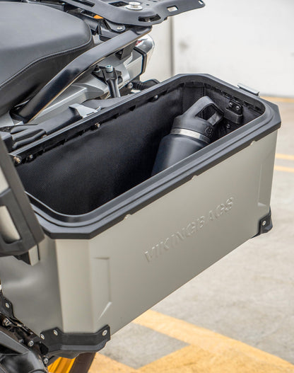 45L - Apex XL BMW R 1250 GS Aluminum Side Cases Silver