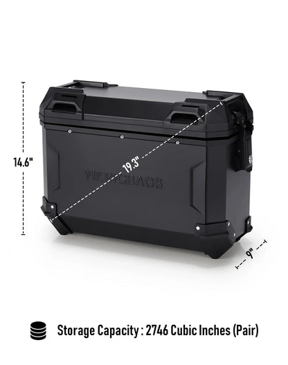 45L - Apex XL Motocicleta Side Cases para Harley Pan America RA1250/S Black