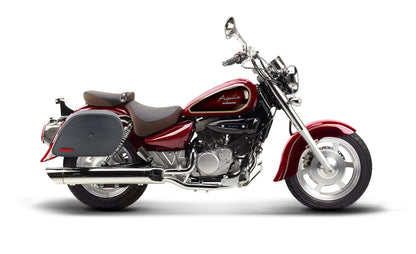 28L - Panzer Medium Hard Mount Hyosung Aquila GV 250 Leather Motocicleta Alforjas