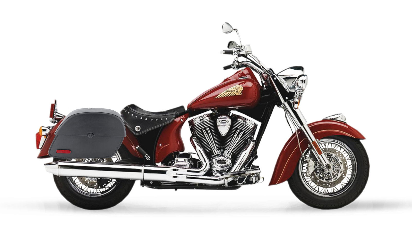 28L - Panzer Medium Hard Mount Indian Chief Standard Motocicleta Alforjas