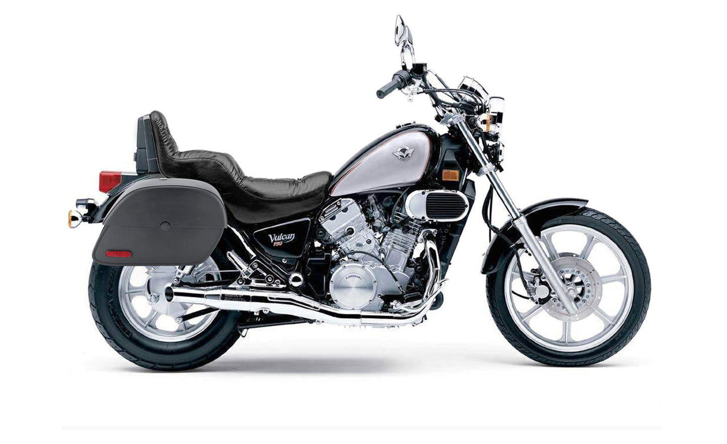 28L - Panzer Medium Hard Mount Kawasaki Vulcan 750 VN750 Leather Motocicleta Alforjas