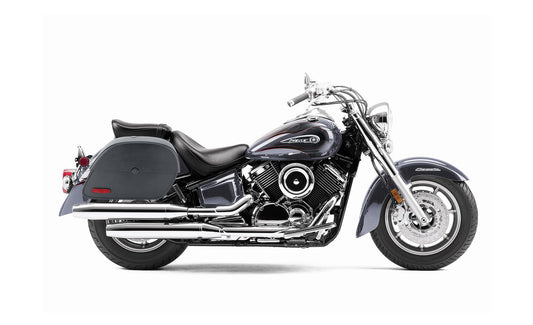 28L - Panzer Medium Hard Mount Yamaha V Star 1100 Classic XVS11A Motocicleta Alforjas