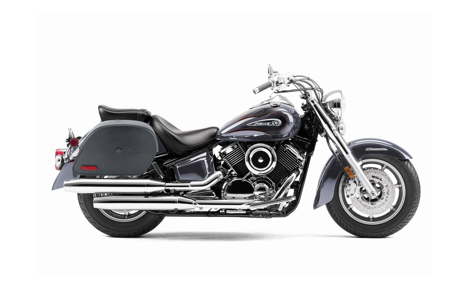 28L - Panzer Medium Hard Mount Yamaha V Star 1100 Classic XVS11A Motocicleta Alforjas