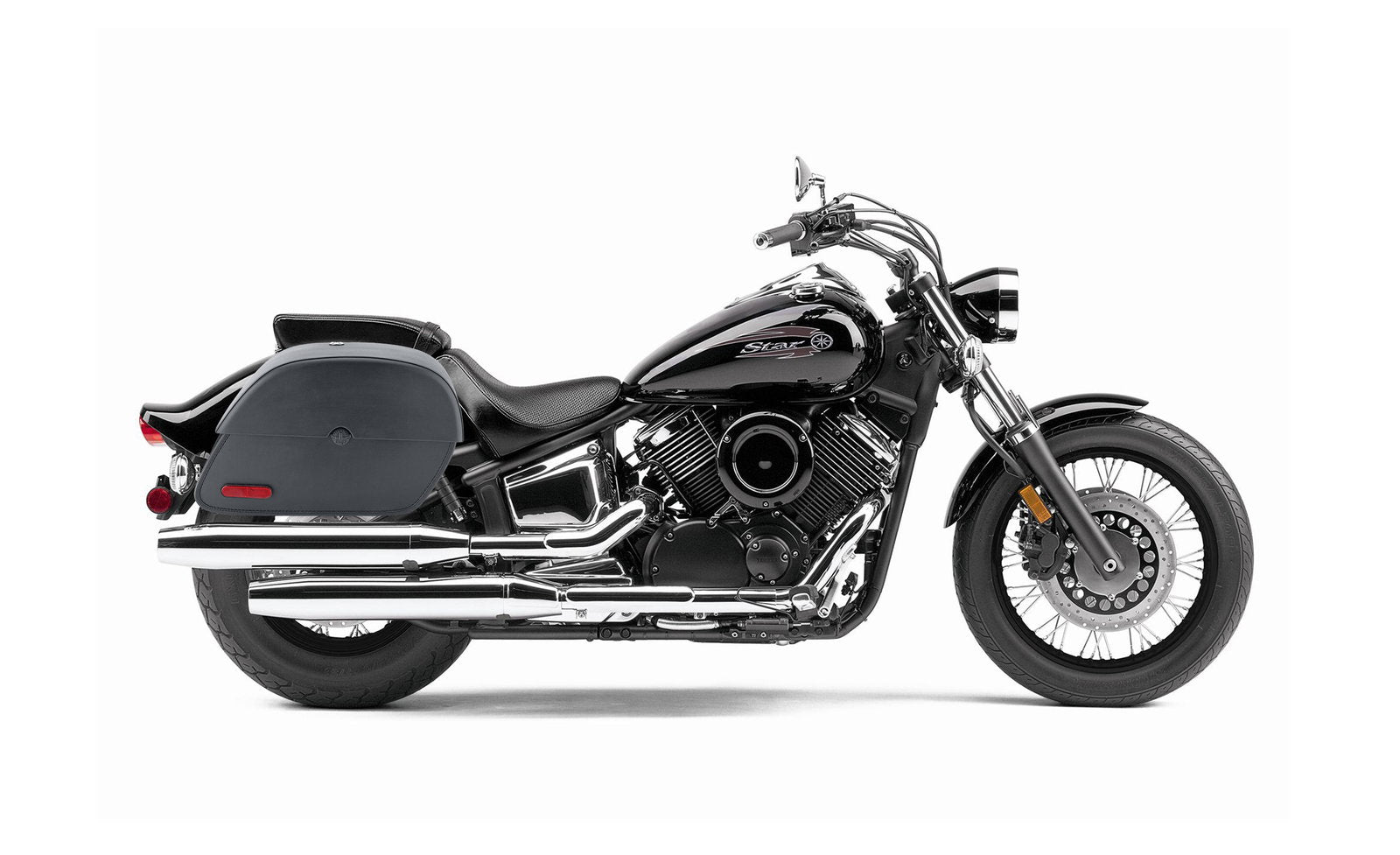 28L - Panzer Medium Hard Mount Yamaha V Star 1100 Custom XVS11T Motocicleta Alforjas
