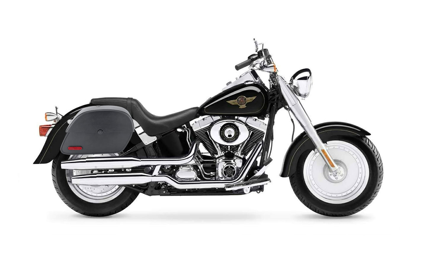 28L - Panzer Medium Hard Mount Alforjas para Harley Softail Fatboy FLSTF/I