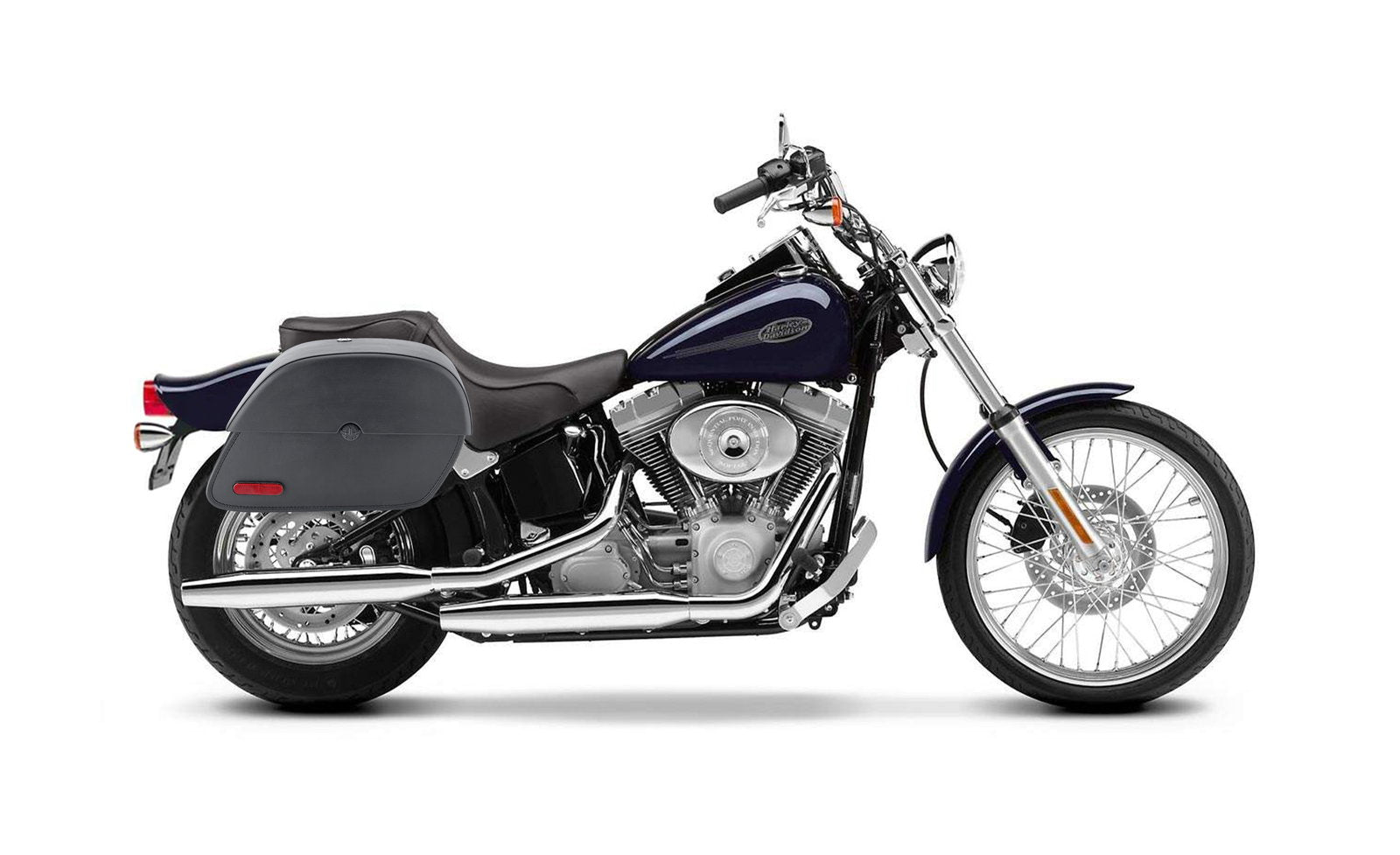 28L - Panzer Medium Hard Mount Alforjas para Harley Softail Standard FXST/I