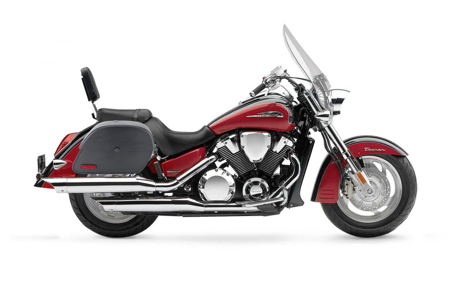 28L - Panzer Medium Hard Mount Honda VTX 1800 T Tourer Motocicleta Alforjas