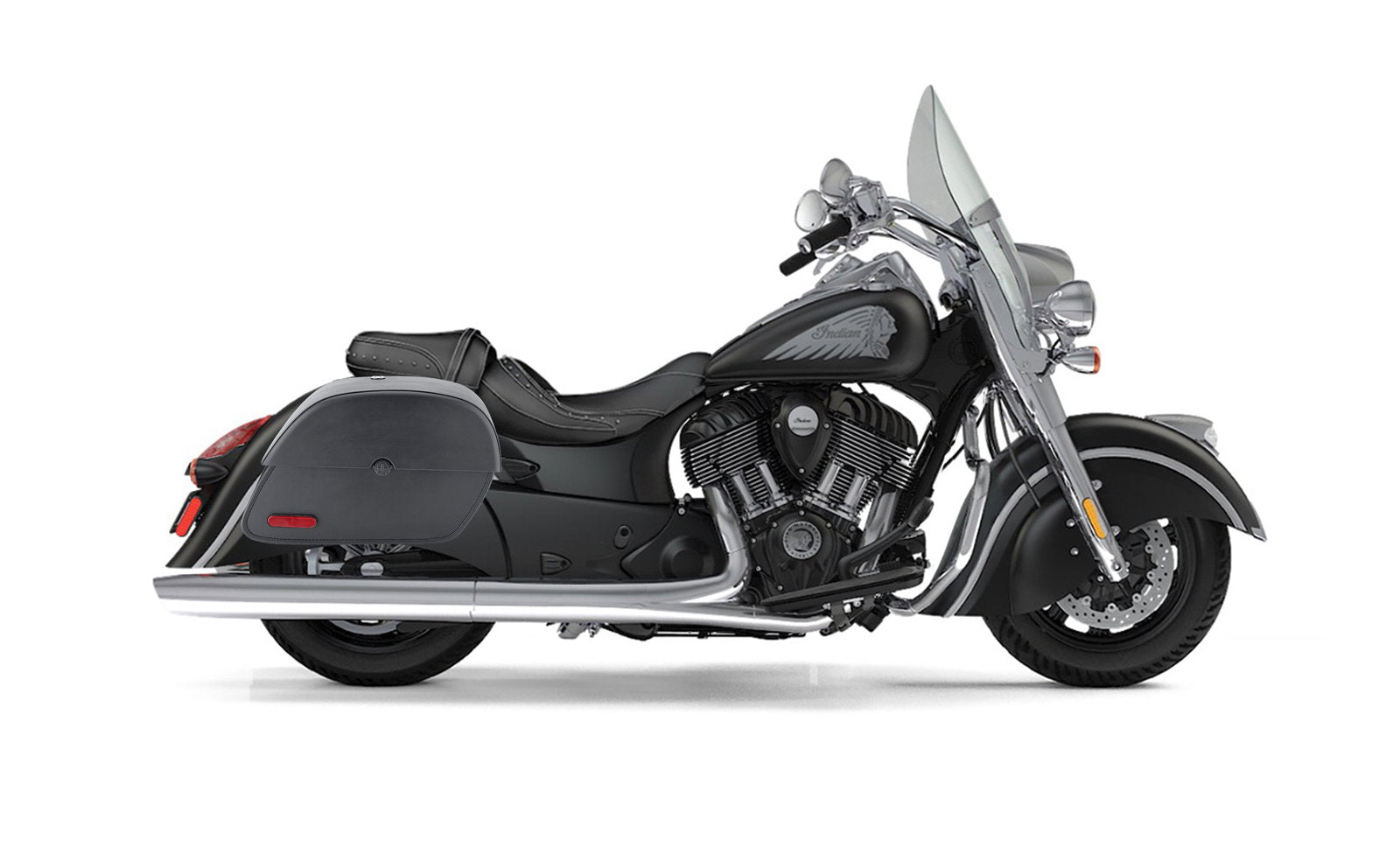 28L - Panzer Medium Hard Mount Indian Springfield Motocicleta Alforjas