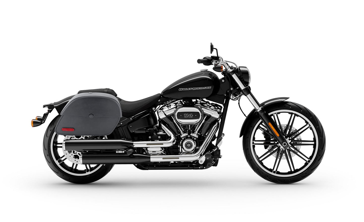 28L - Panzer Medium Hard Mount Alforjas para Harley Softail Breakout FXBR/S