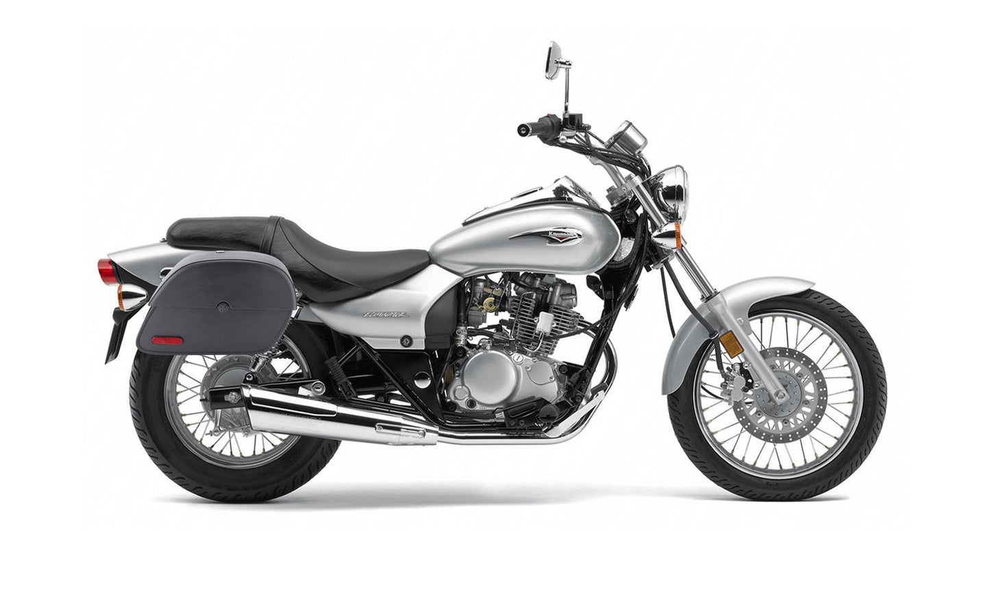 28L - Panzer Medium Hard Mount Kawasaki Eliminator 125 BN125 Leather Motocicleta Alforjas