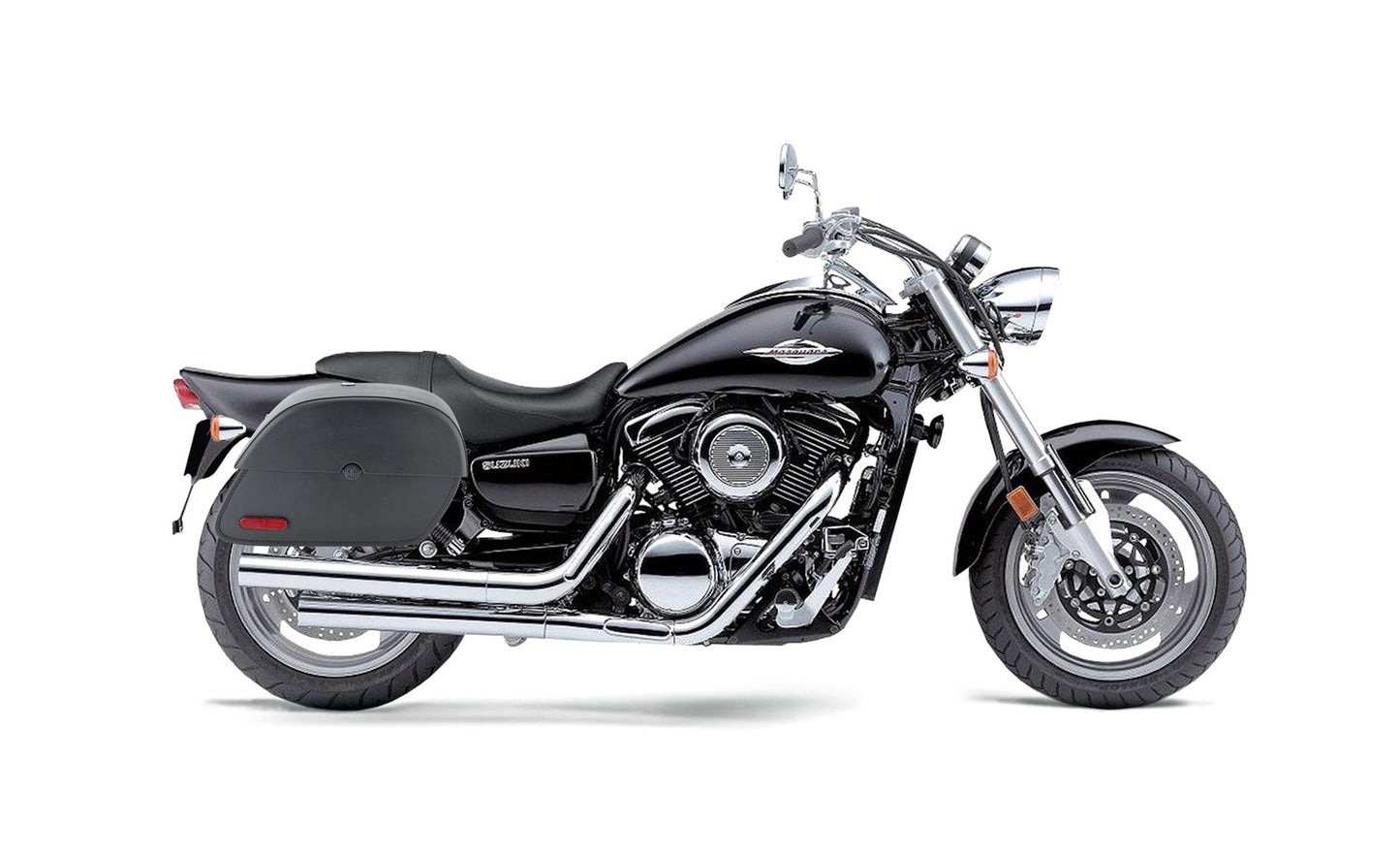 28L - Panzer Medium Hard Mount Suzuki Boulevard M95 VZ1600 Leather Motocicleta Alforjas