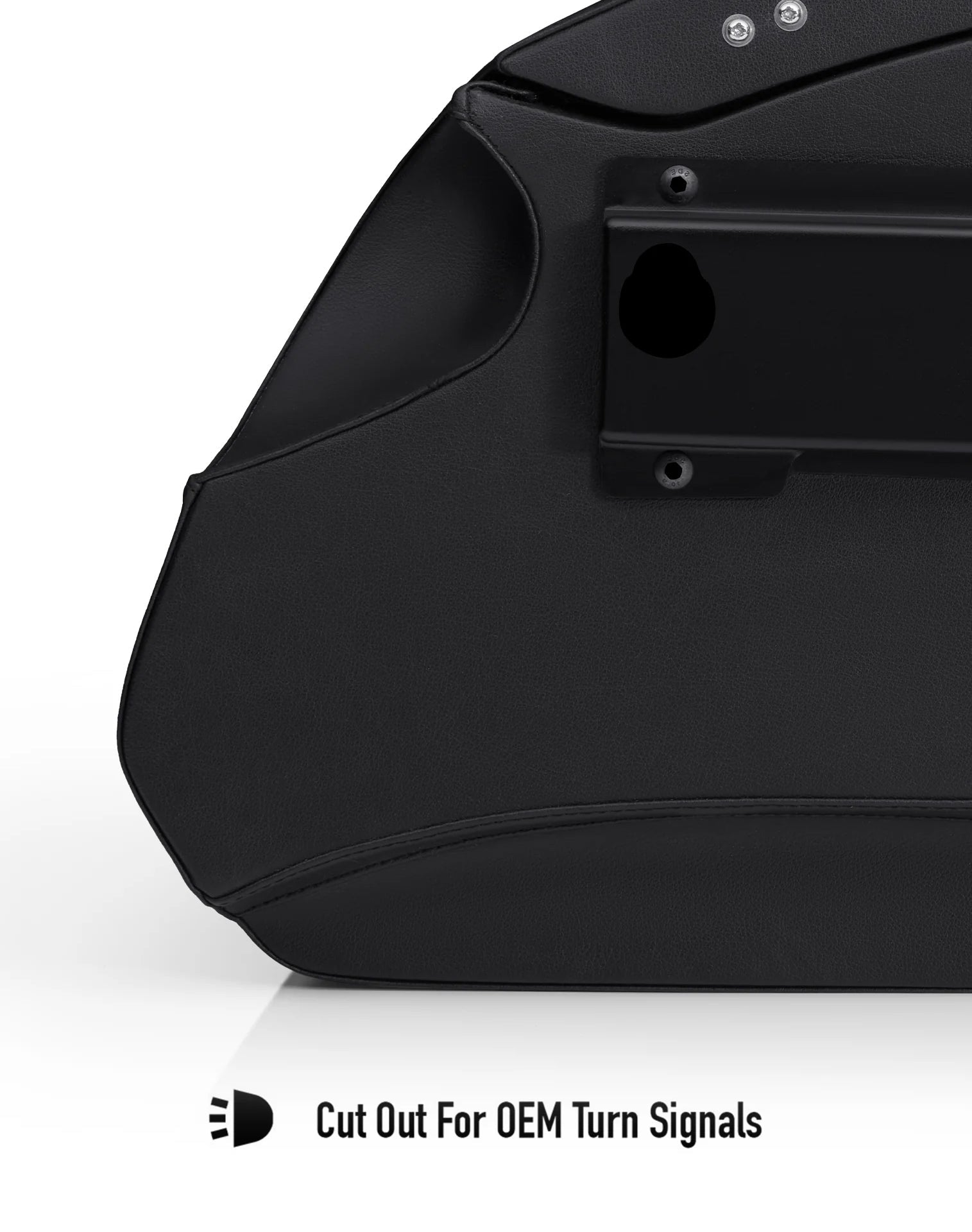 32L - Darkin Large Quick Mount Leather Wrapped Hard Alforjas para Harley Softail Low Rider S FXLRS
