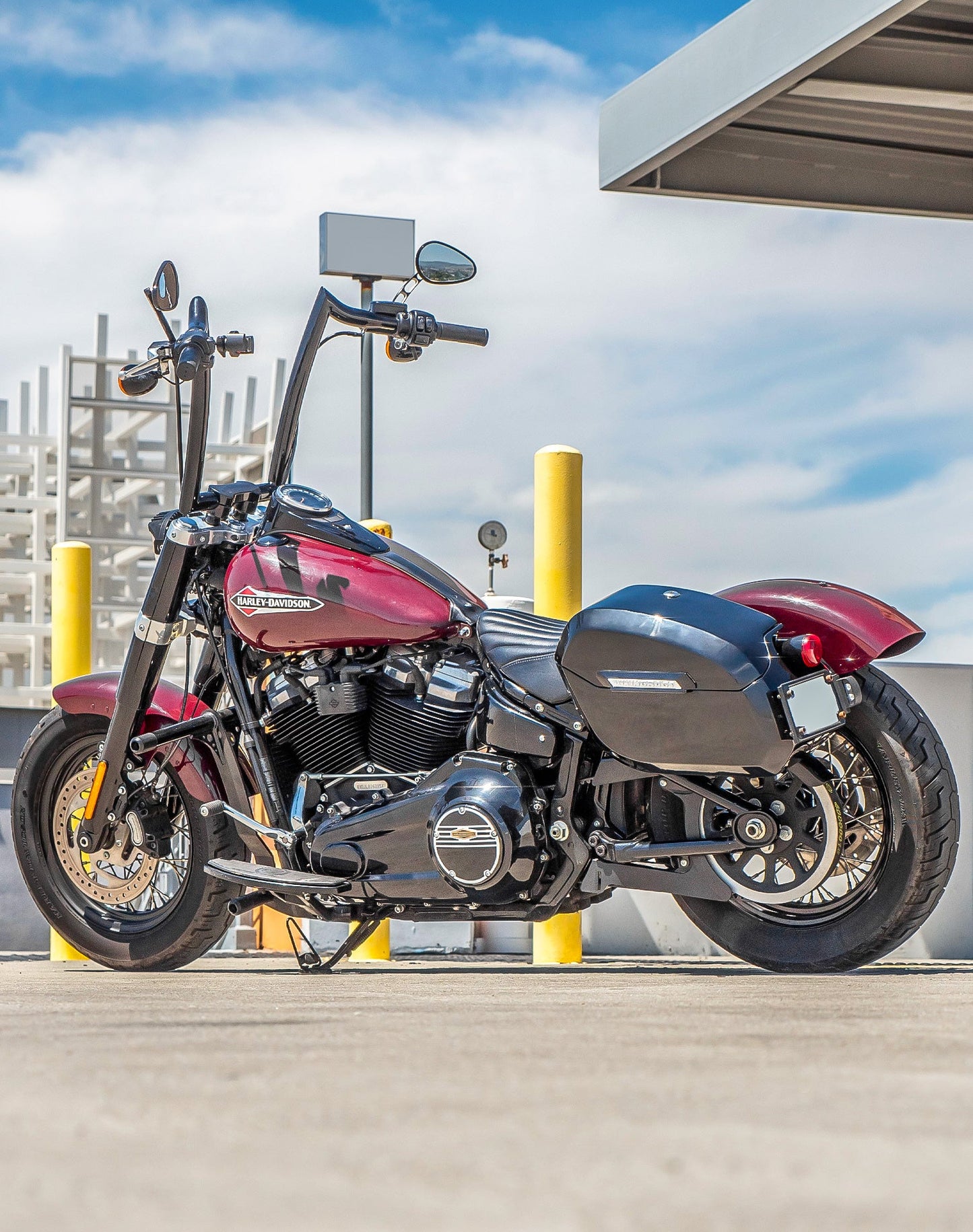 32L - Darkin Large Quick Mount Painted Hard Alforjas para Harley Softail Slim FLSL