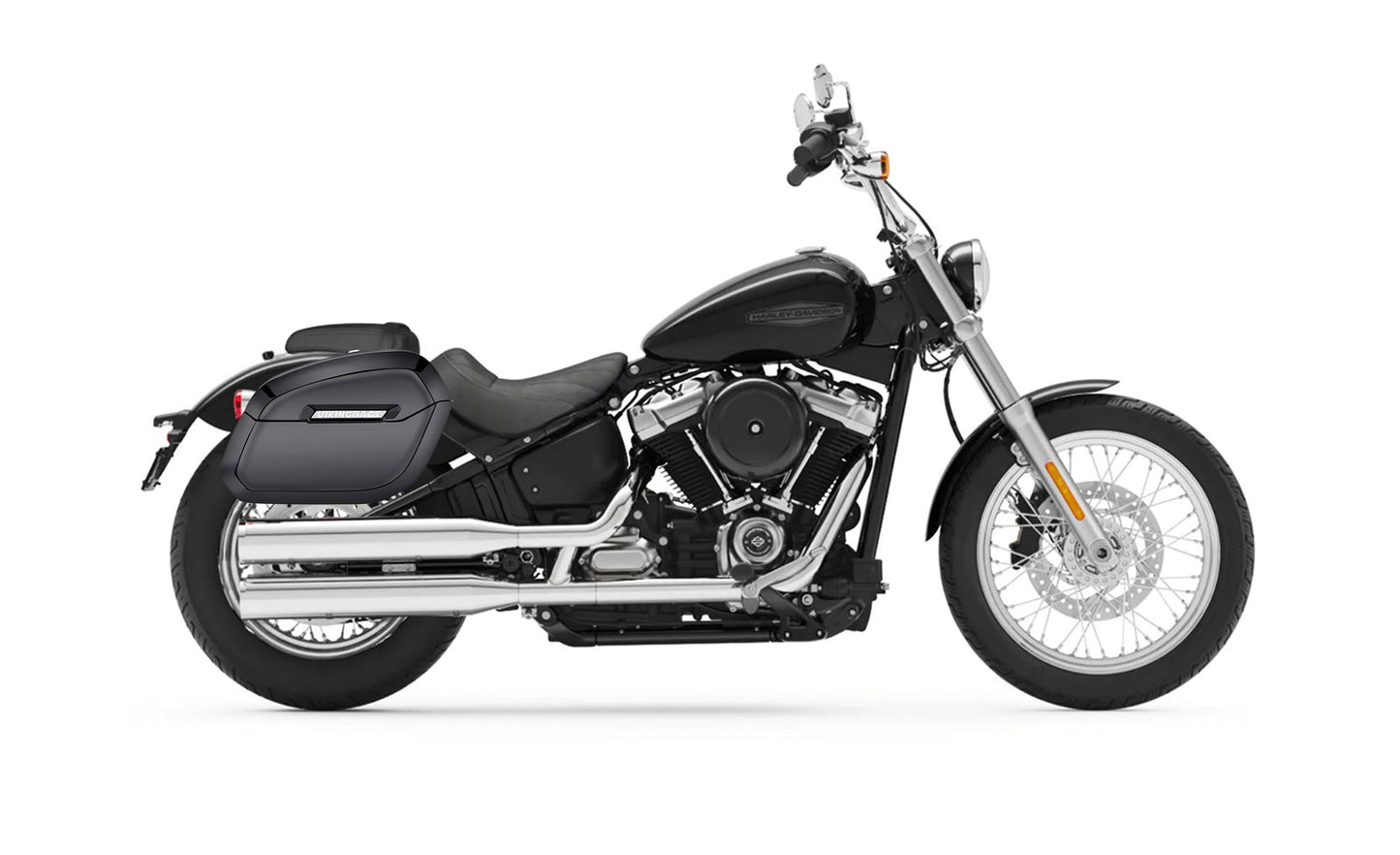 32L - Darkin Large Quick Mount Painted Hard Alforjas para Harley Softail Standard FXST