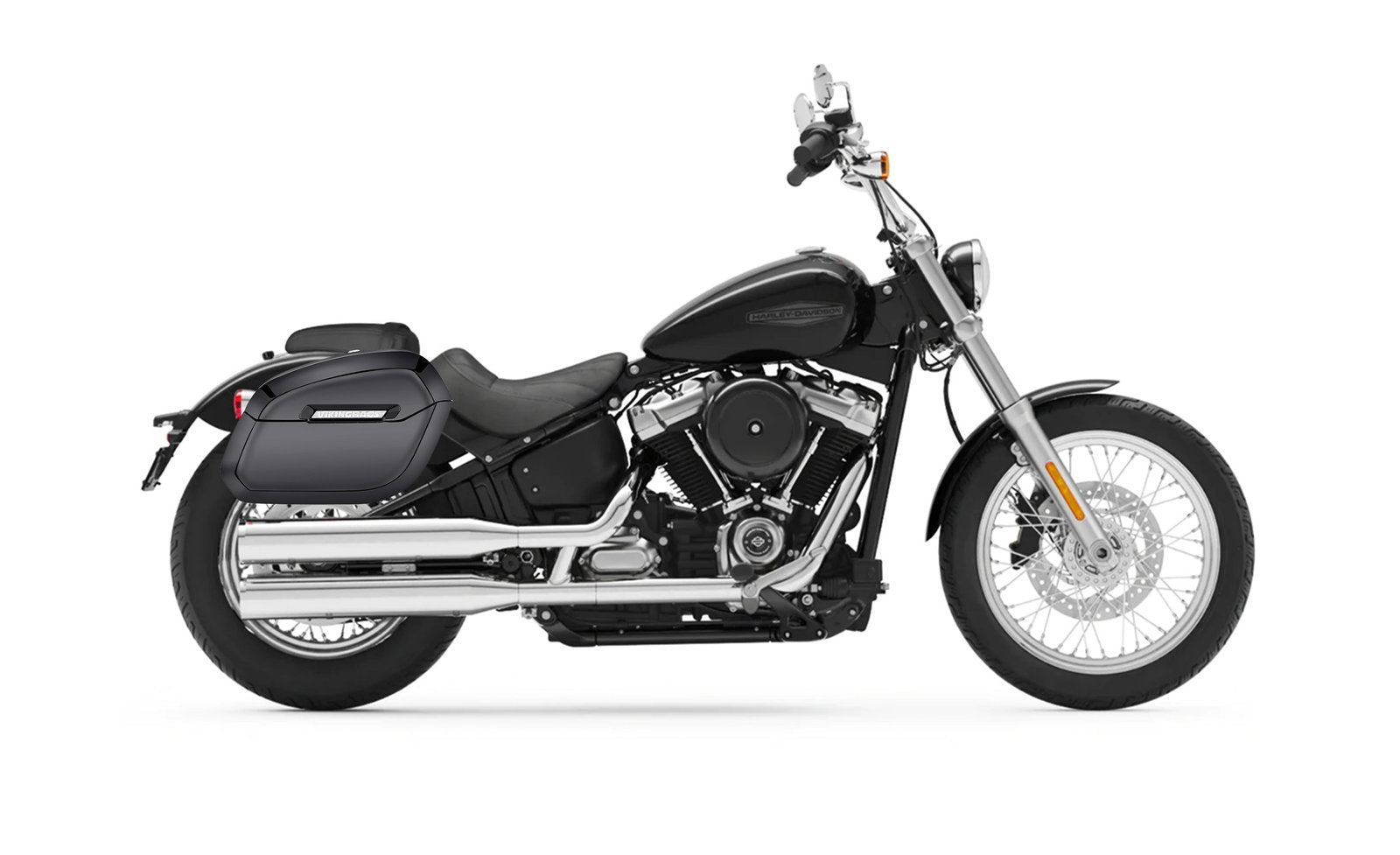 32L - Darkin Large Quick Mount Painted Hard Alforjas para Harley Softail Standard FXST