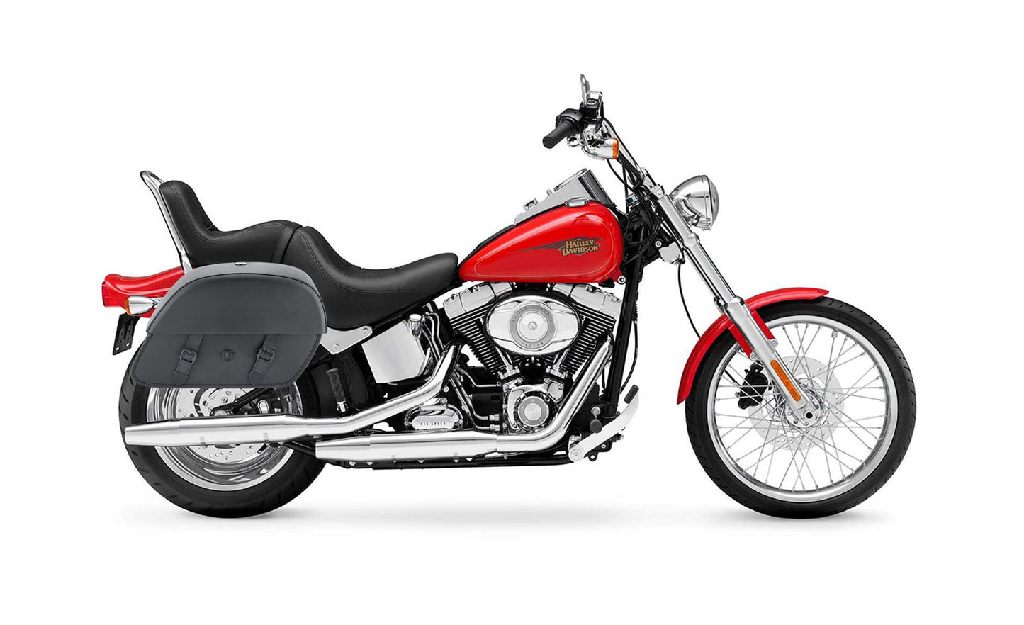 28L - Baelor Medium Hard Mount Alforjas para Harley Softail Custom FXSTC