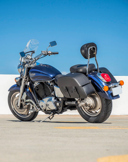 28L - Baelor Medium Hard Mount Honda Shadow 1100 Sabre Motocicleta Alforjas