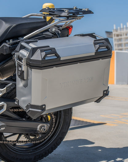 45L - Apex XL BMW F 750 GS Aluminum Side Cases Silver