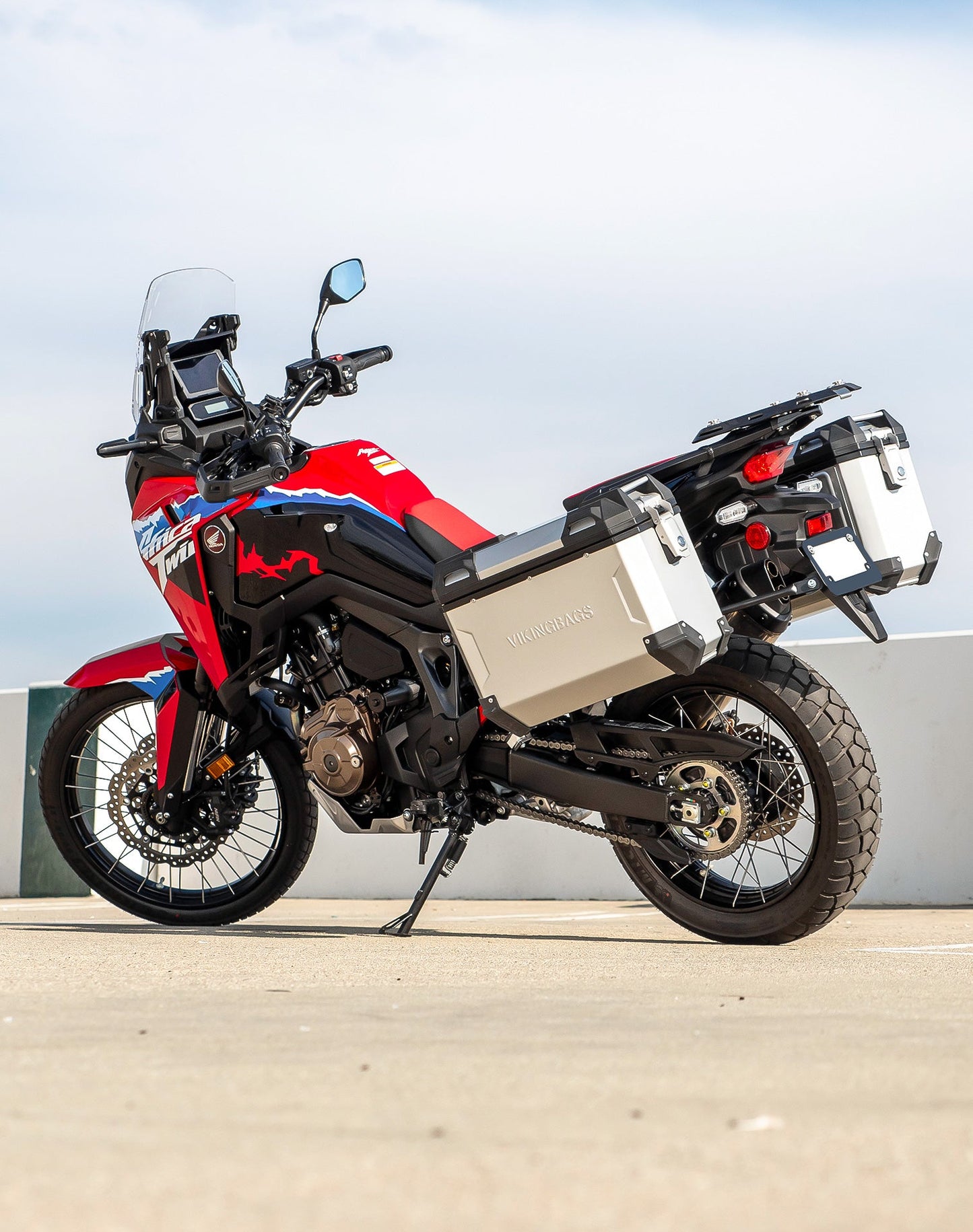 45L - Apex XL Honda CRF1100L Africa Twin ADV Sports ES Aluminum Side Cases Silver