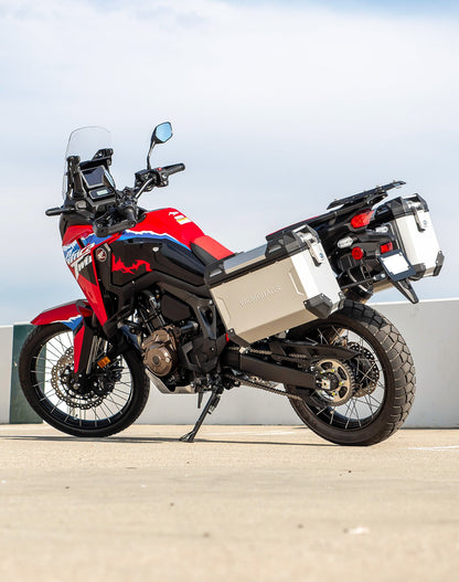 45L - Apex XL Honda CRF1100L Africa Twin ADV Sports ES Aluminum Side Cases Silver
