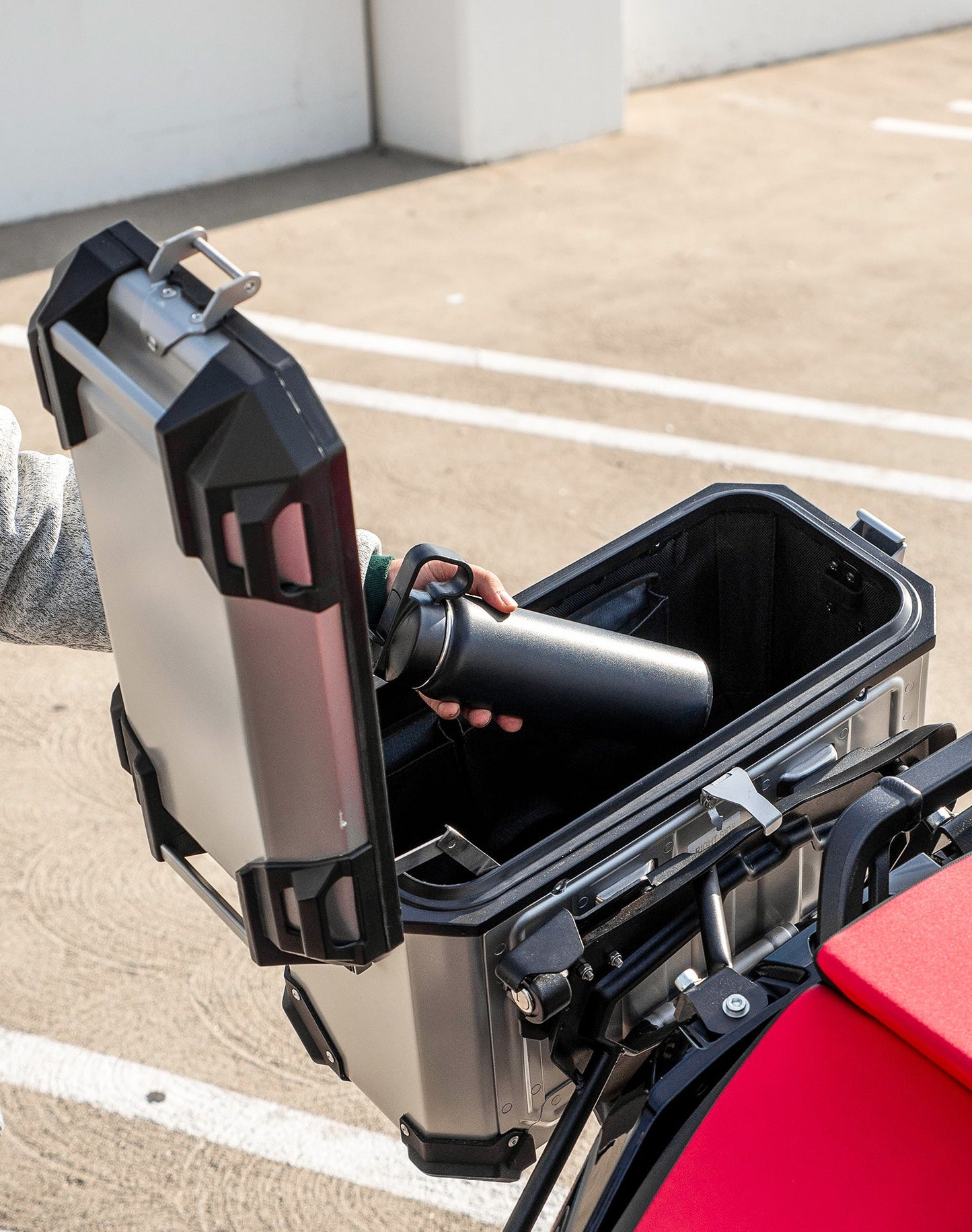 45L - Apex XL Honda CRF1100L Africa Twin ADV Sports ES Aluminum Side Cases Silver
