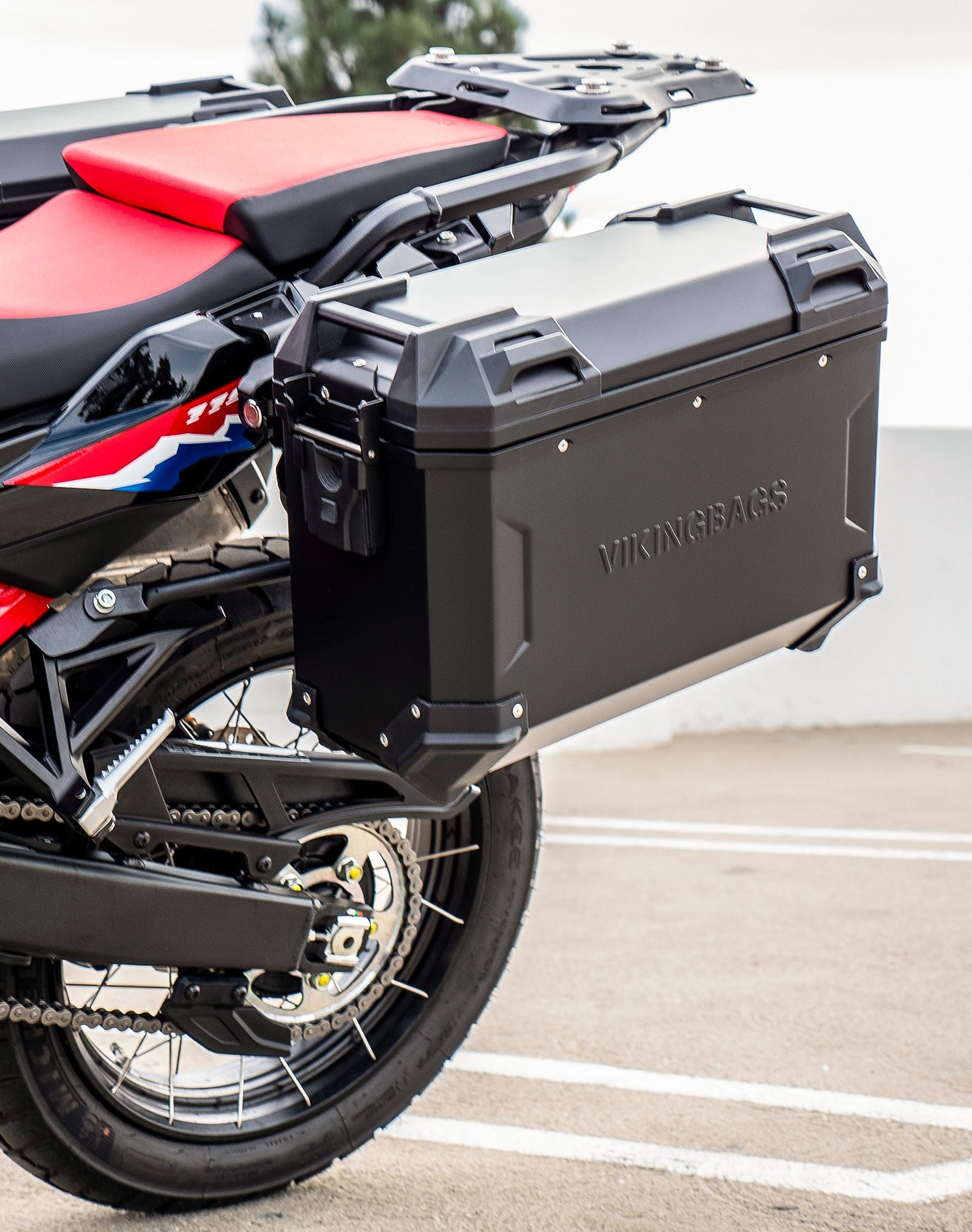 45L - Apex XL Honda CRF1100L Africa Twin ADV Sports ES Aluminum Side Cases Black