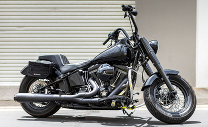 10L - Patriot Small Motocicleta Throw Over Alforjas para Harley Softail Slim FLS
