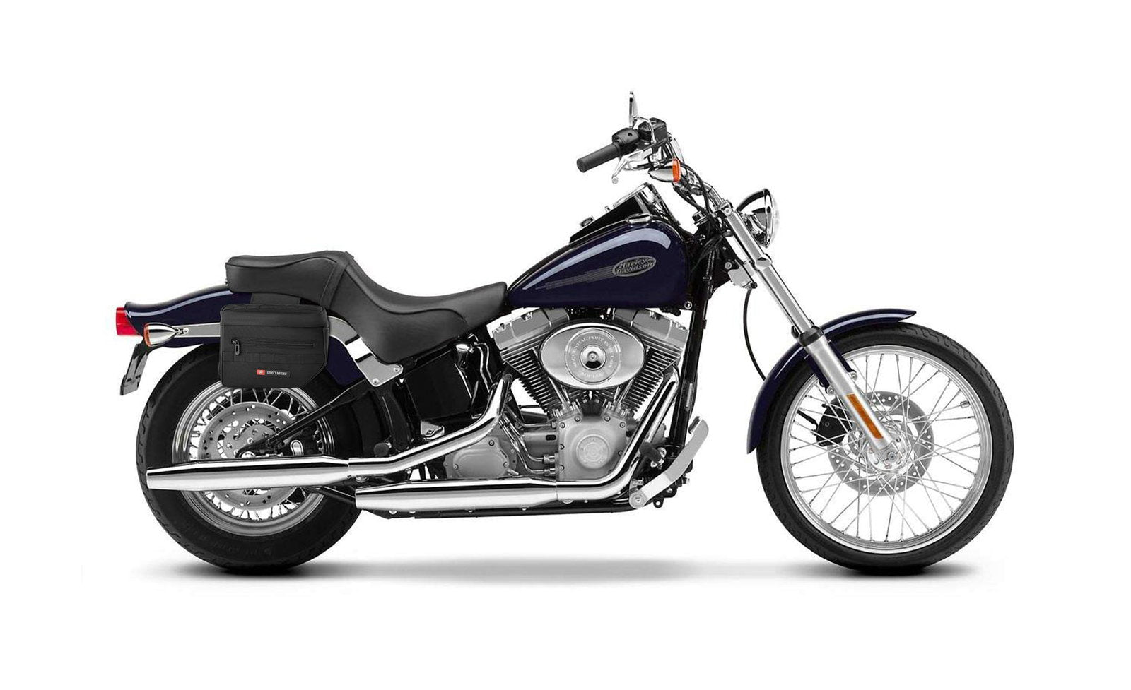 10L - Patriot Small Motocicleta Throw Over Alforjas para Harley Softail Standard FXST/I