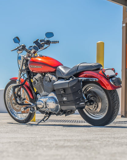 15L - Incognito Quick Mount Medium Solo Motocicleta Alforja (Left Only) para Harley Sportster 883 Custom XL883C/XLH883C