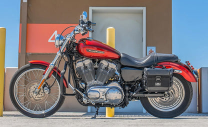 10L - Incognito Quick Mount Small Solo Motocicleta Alforja (Left Only) para Harley Sportster 883 Custom XL883C/XLH883C
