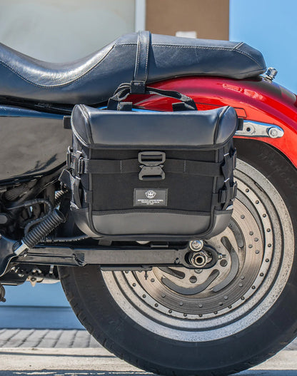 10L - Incognito Quick Mount Small Solo Motocicleta Alforja (Left Only) para Harley Sportster 883 Custom XL883C/XLH883C