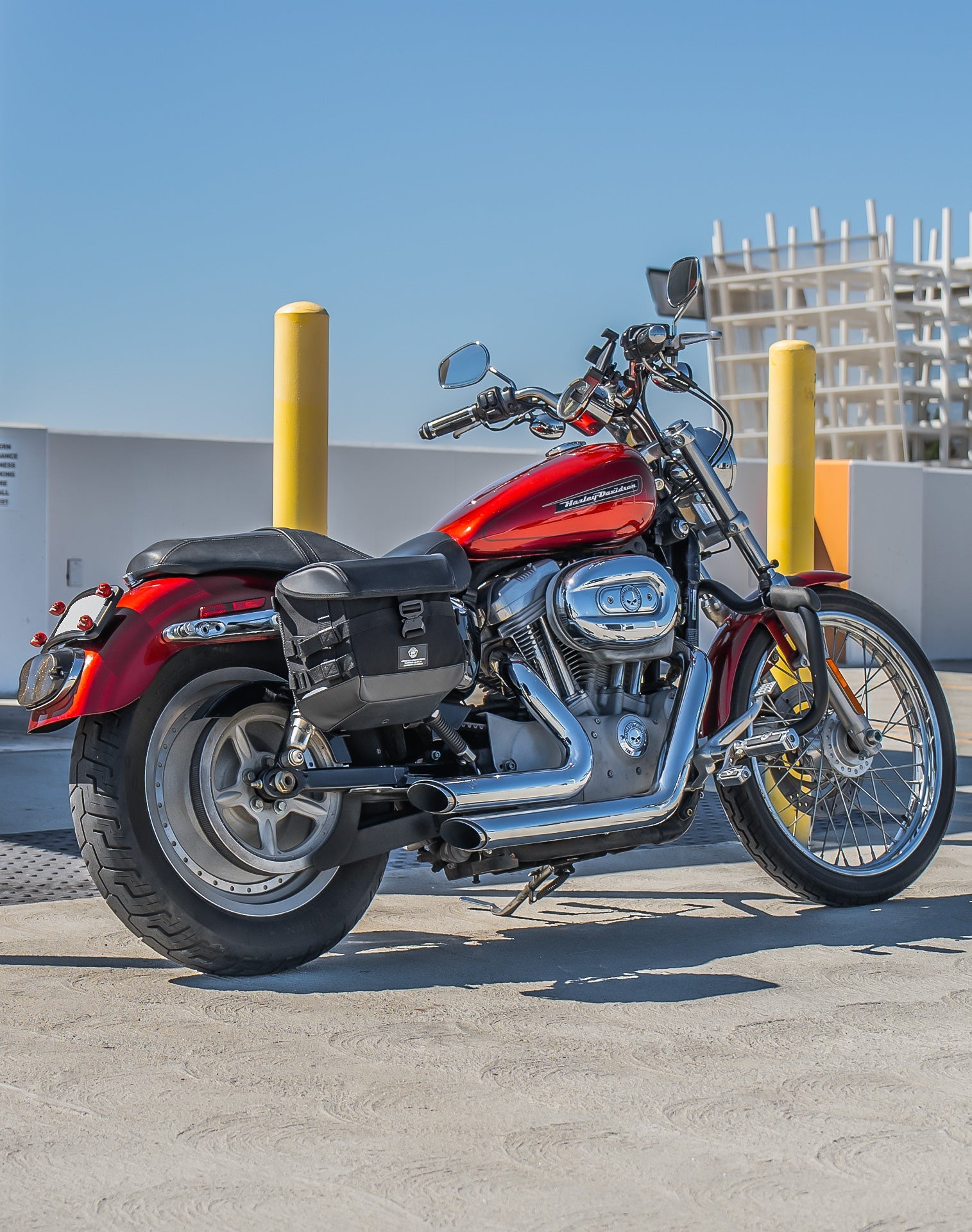 10L - Incognito Quick Mount Small Solo Motocicleta Alforja (Right Only) para Harley Sportster 883 Custom XL883C/XLH883C