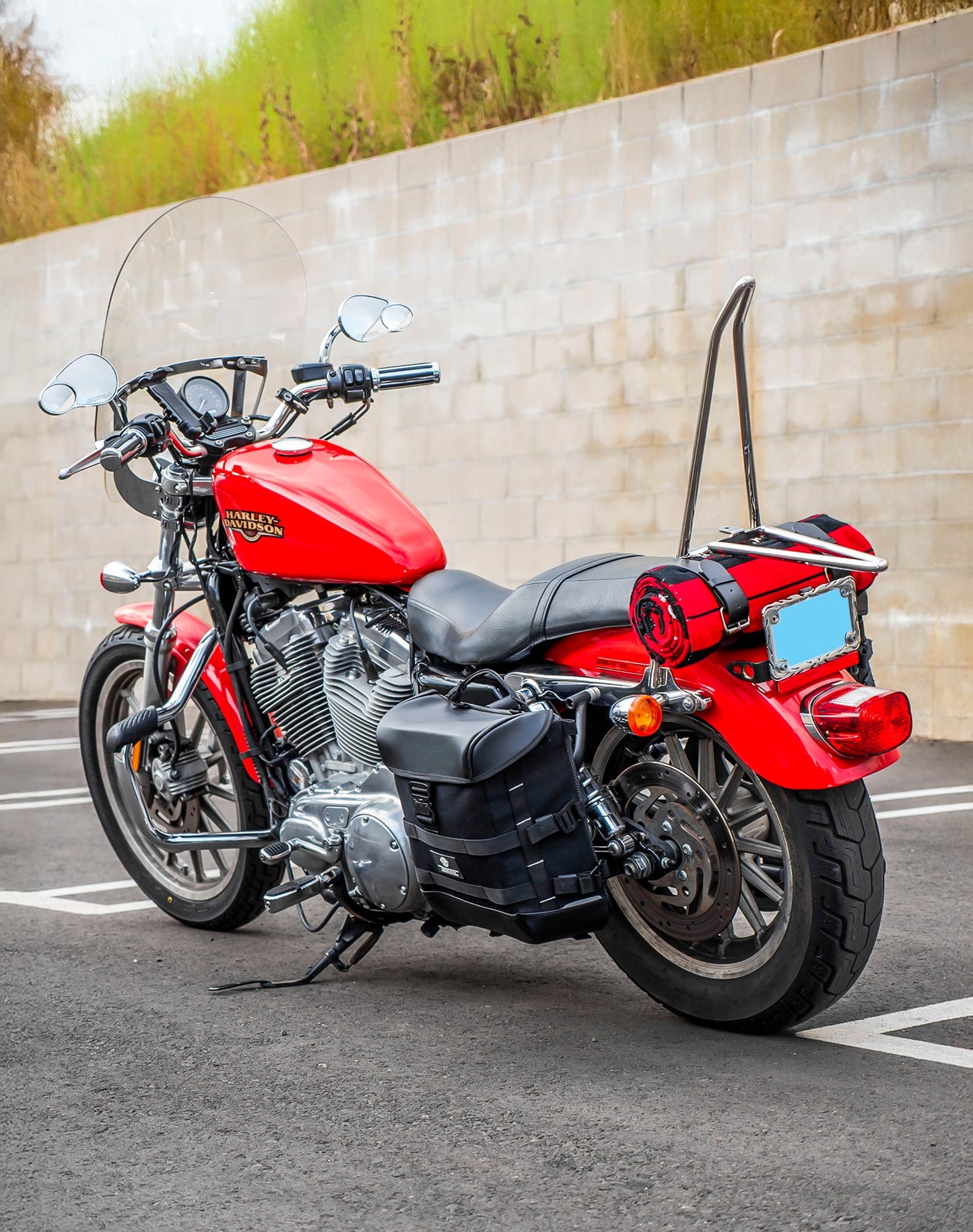 15L - Incognito Quick Mount Medium Solo Motocicleta Alforja (Left Only) para Harley Sportster 883 Low XL883L