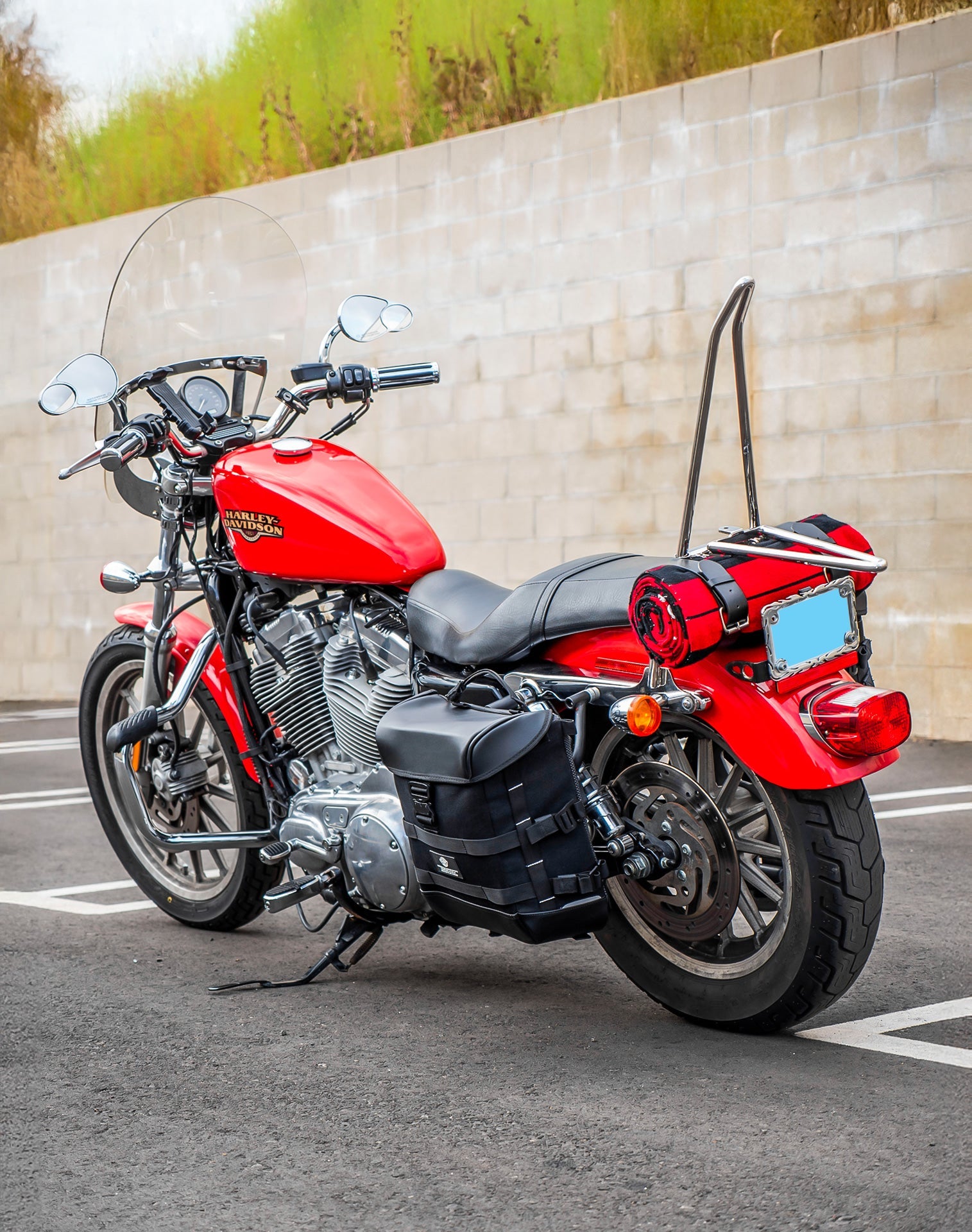 15L - Incognito Quick Mount Medium Solo Motocicleta Alforja (Left Only) para Harley Sportster 883 Low XL883L