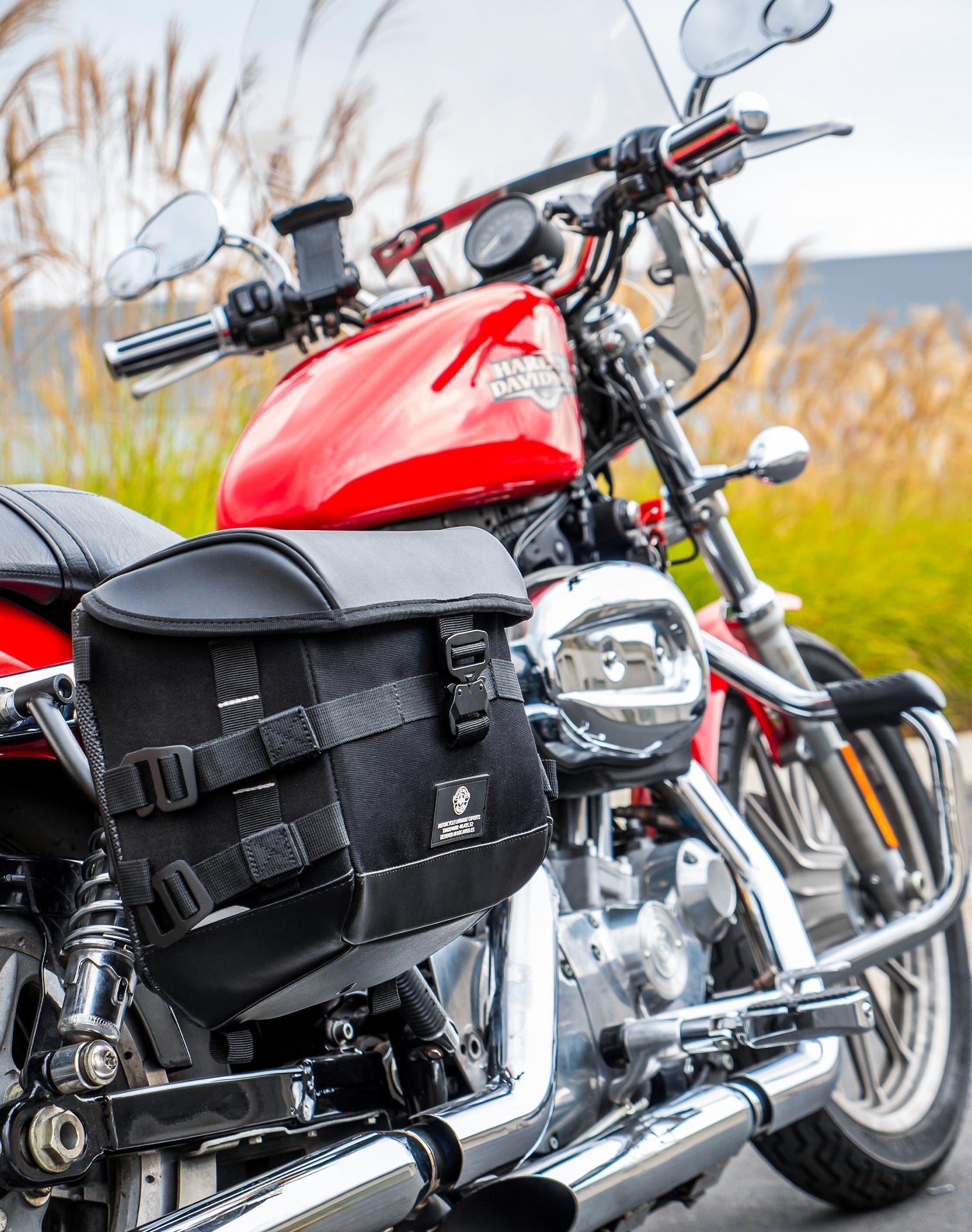 10L - Incognito Quick Mount Small Solo Motocicleta Alforja (Right Only) para Harley Sportster 883 Low XL883L