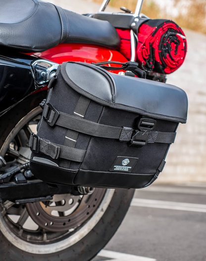 10L - Incognito Quick Mount Small Solo Motocicleta Alforja (Left Only) para Harley Sportster 1200 Low XL1200L