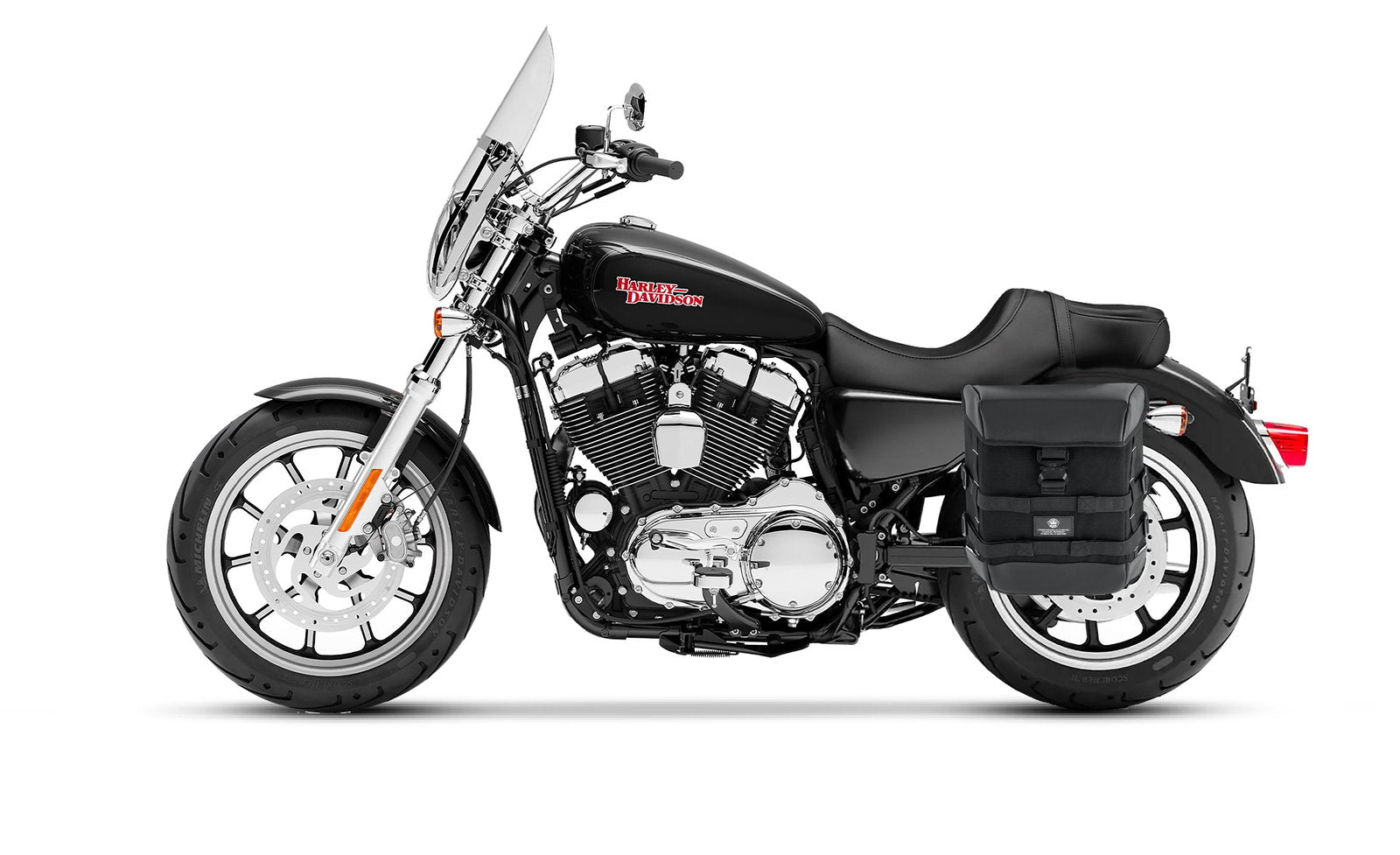 15L - Incognito Quick Mount Medium Solo Motocicleta Alforja (Left Only) para Harley Sportster 1200 Super Low XL1200T