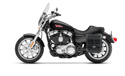 15L - Incognito Quick Mount Medium Solo Motocicleta Alforja (Left Only) para Harley Sportster 1200 Super Low XL1200T