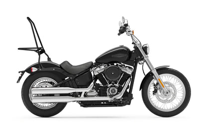 Iron Born Blade 25" Sissy bar with Foldable Luggage Rack para Harley Softail Standard FXST Matte Black