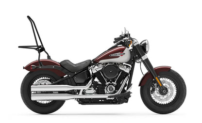 Iron Born Blade 25" Sissy bar with Foldable Luggage Rack para Harley Softail Slim FLSL Matte Black