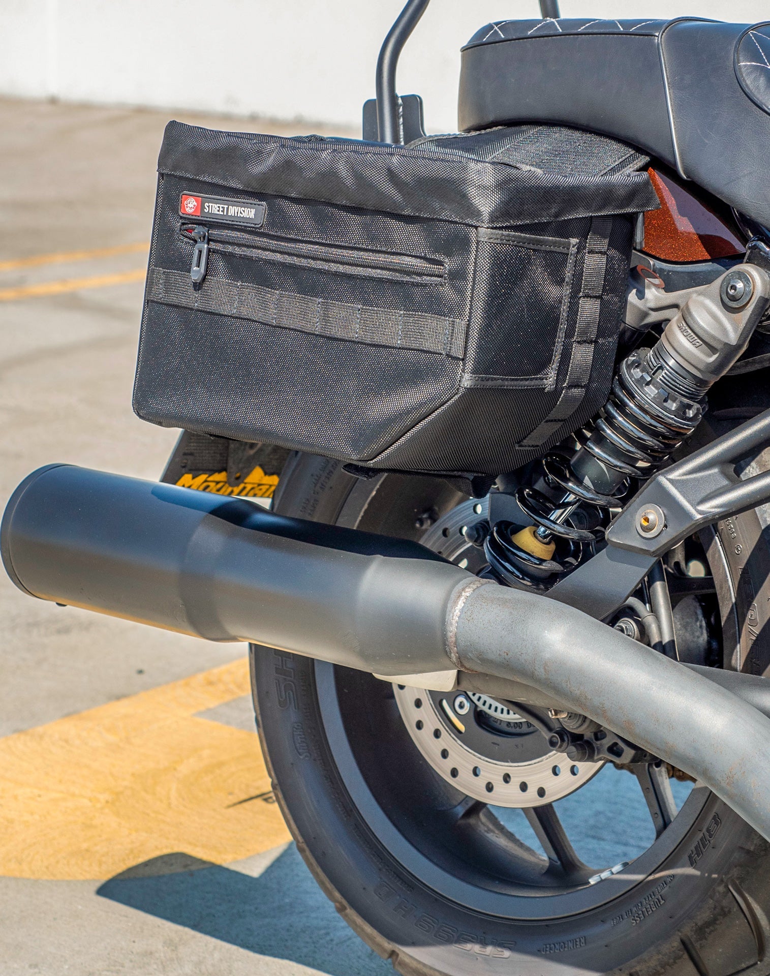 18L - Patriot Medium Honda Rebel 1100 Motocicleta Throw Over Alforjas