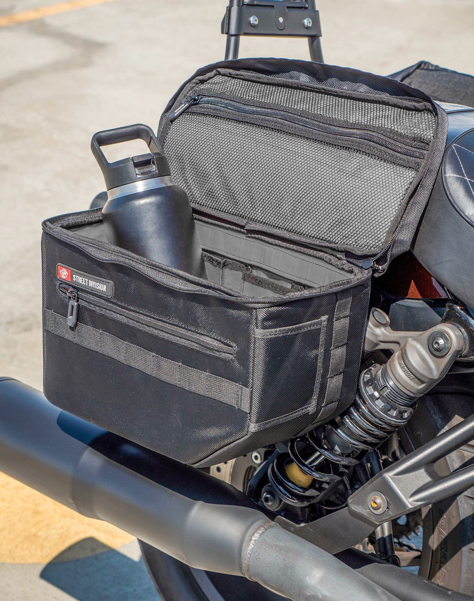 18L - Patriot Medium Honda Rebel 1100 Motocicleta Throw Over Alforjas