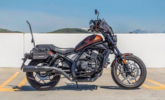 10L - Patriot Small Honda Rebel 1100 Motocicleta Throw Over Alforjas