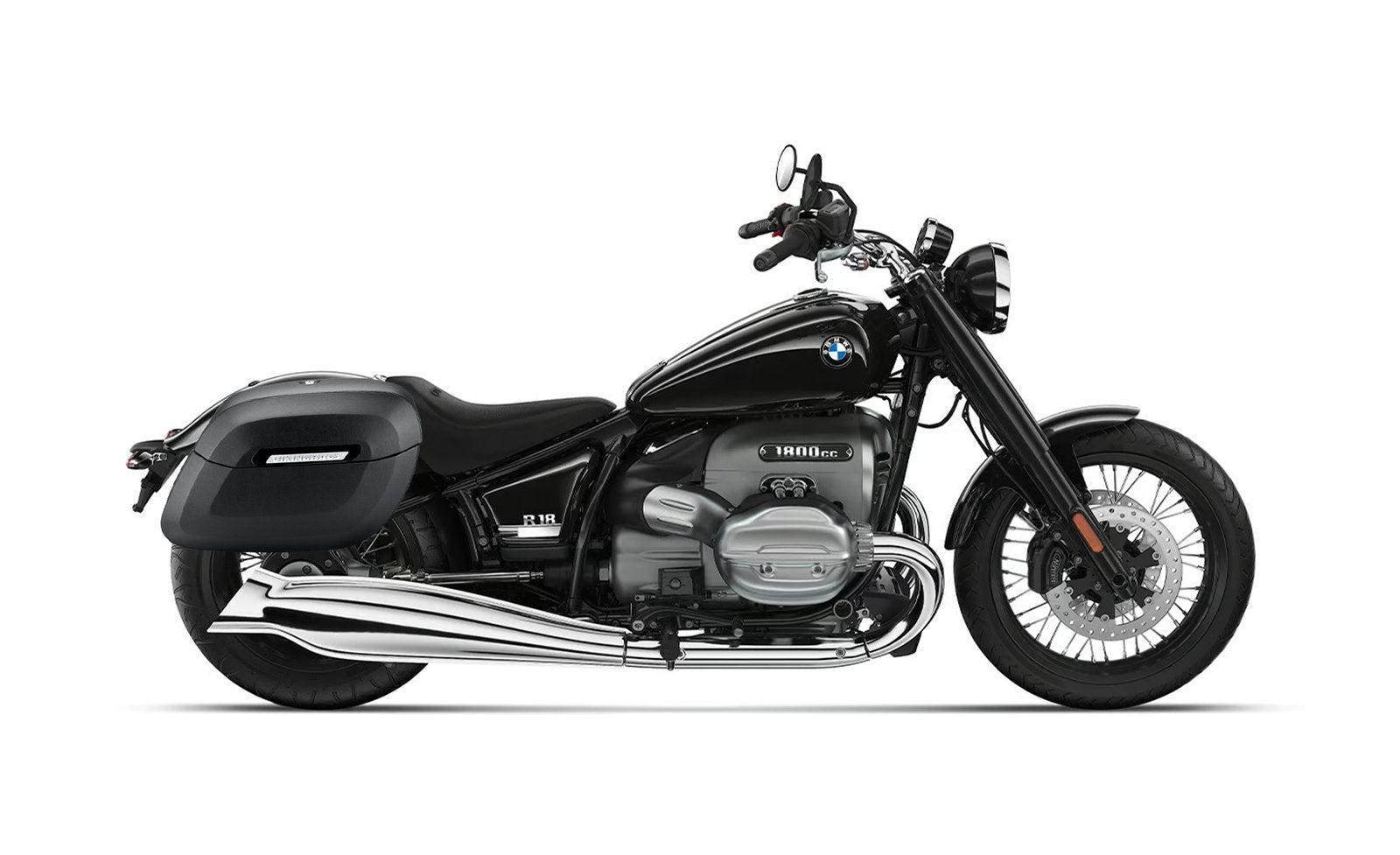 40L - Lamellar Raven Extra Large BMW R18 Matte Motocicleta Hard Alforjas