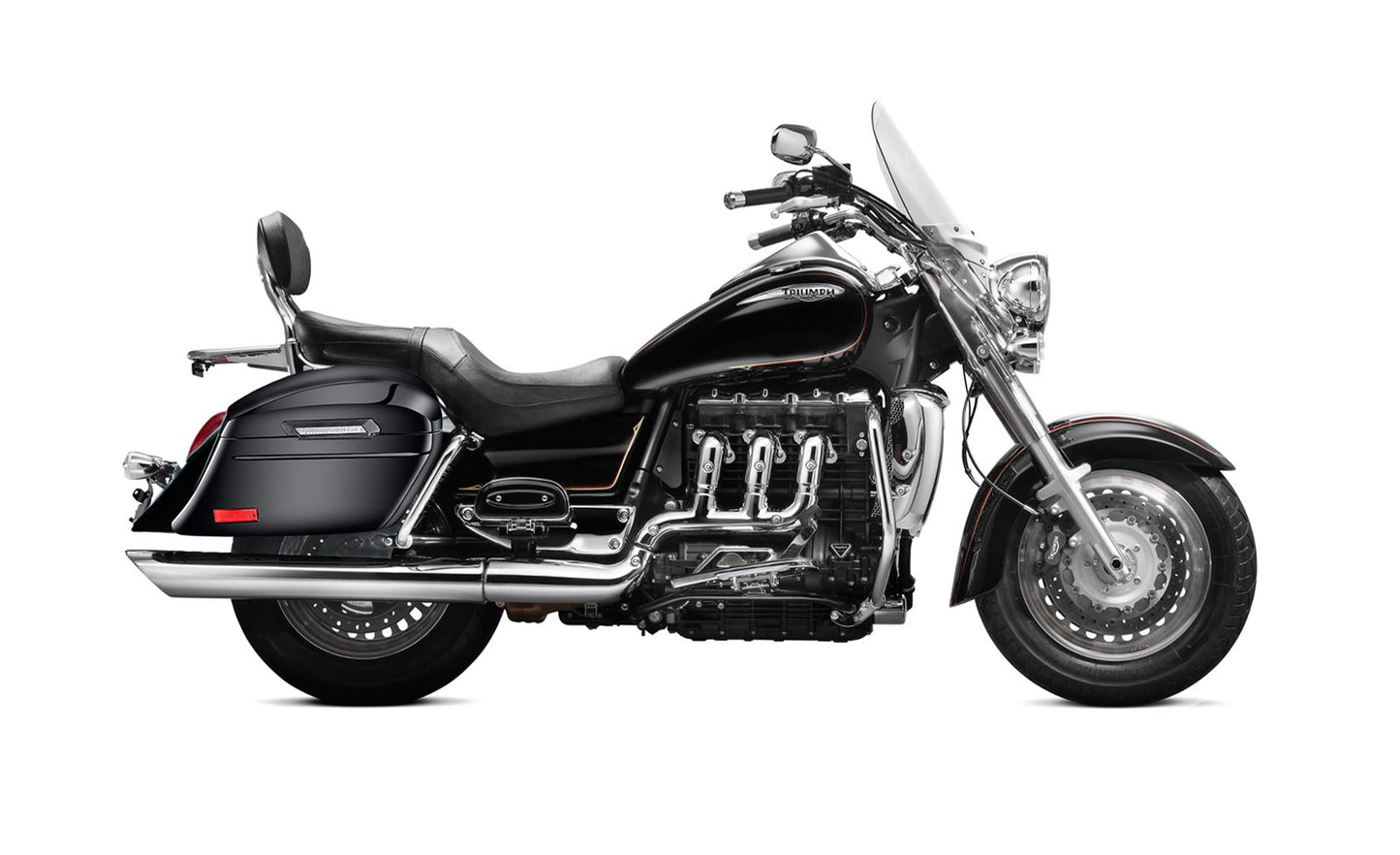 44L - Lamellar Stallion Extra Large Triumph Rocket III Touring Painted Motocicleta Hard Alforjas