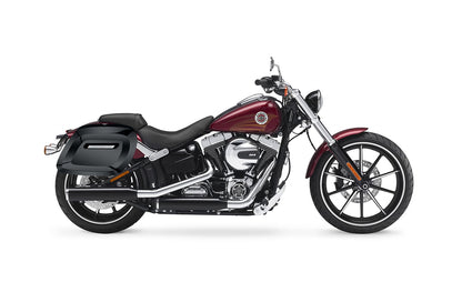 40L - Lamellar Raven Extra Large Painted Motocicleta Hard Alforjas para Harley Softail Breakout FXSB