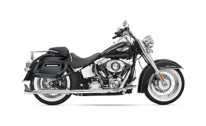 40L - Lamellar Raven Extra Large Painted Motocicleta Hard Alforjas para Harley Softail Heritage FLSTC/I