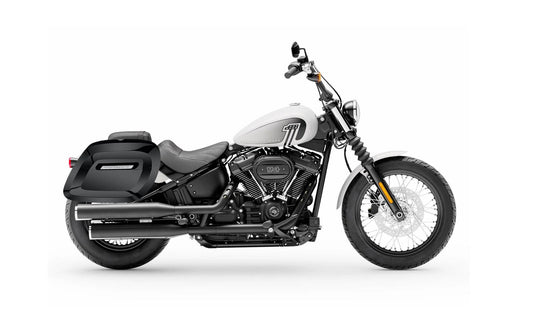 40L - Lamellar Raven Extra Large Painted Motocicleta Hard Alforjas para Harley Softail Street Bob FXBB/S